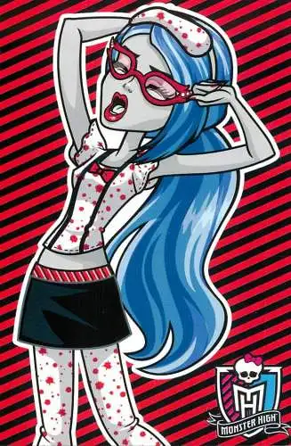 Monster High by Panini 2011 Mattel Inc.  blue hairheels 055