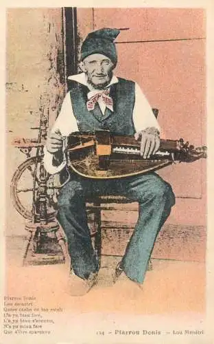 Music related vintage postcard Piarrou Denis Lou Menetri