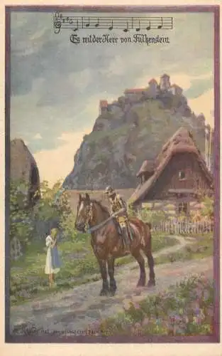Music related vintage postcard Falkenstein