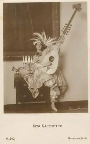 Music related vintage postcard Rita Sacchetto Berlin