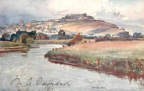 British fine art scenic postcard Stirling