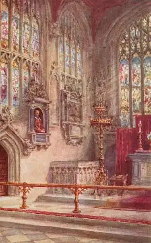 British fine art scenic postcard Shakespeare's monument Stratford-on-Avon