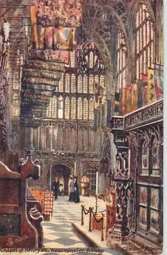British fine art scenic postcardLondon > Westminster Abbey chapel of Henry VII