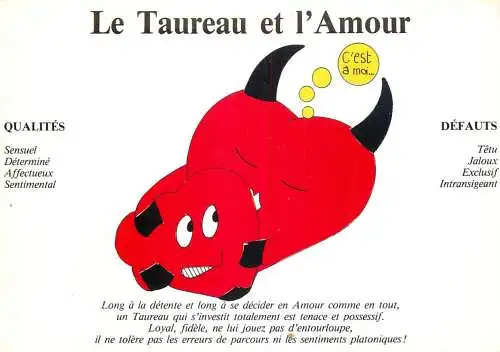 Zodiac signs cards le taureau et l'amour