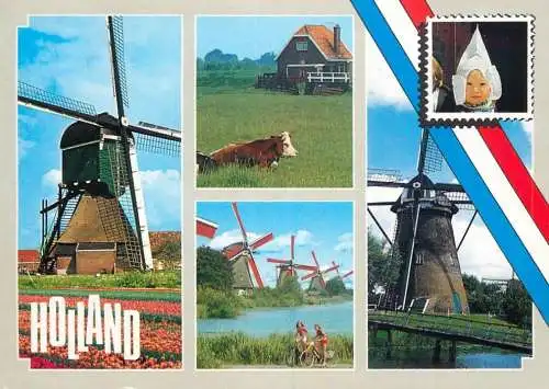 Netherlands windmill traditional costume