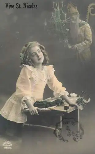 Holiday postcard Saint-Nicholas Day