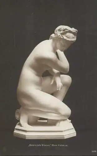 Fine art postcard sculpture statue knieende Venus Rom Vatikan