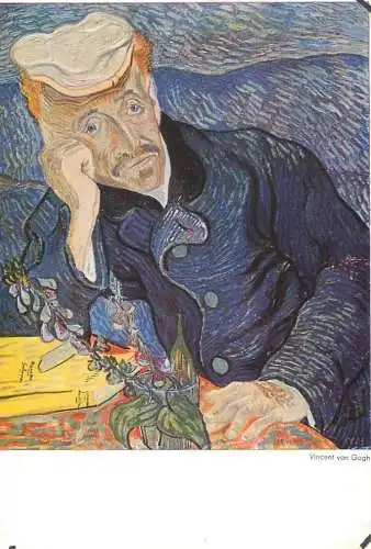 Fine art postcard painting Vincent van Gogh bildnis dr. Gachet