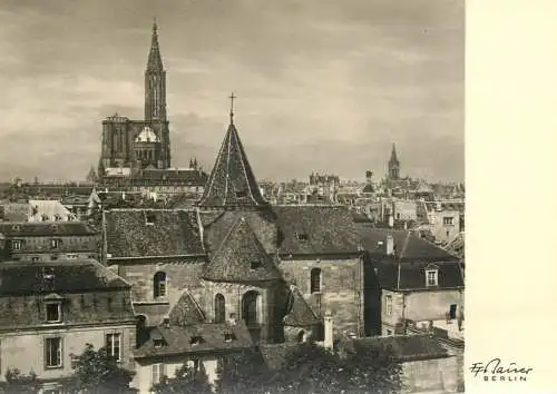 France Strasbourg cityscape panorama