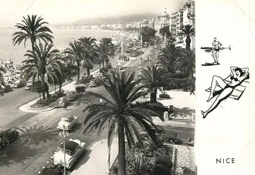 France Cote d'Azur Nice Promenade des Anglais vue aerienne
