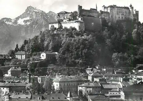 Austria Salzburg Altstadt mit Untersberg