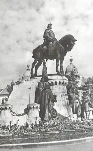 Romania Cluj statuia lui Matei Corvin 1965