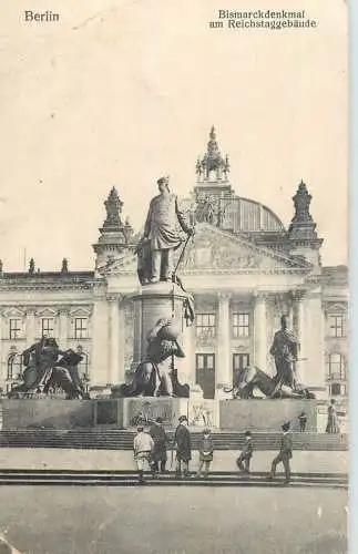Germany Berlin Bismarckdenkmal am Reichstaggebaude