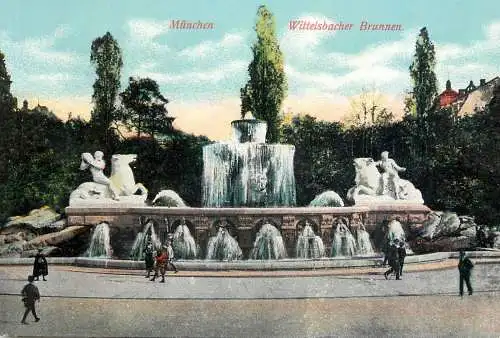 Germany Muenchen Wittelsbacher brunnen