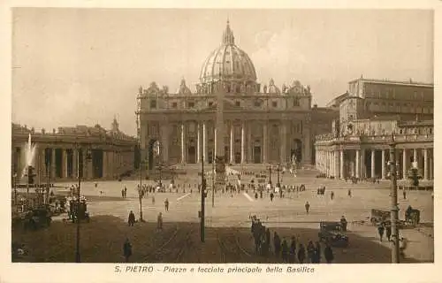 Italy Rome San Pietro piaza e facciata