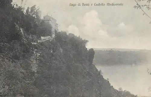 Italy Lago di Nemi e castello medievale