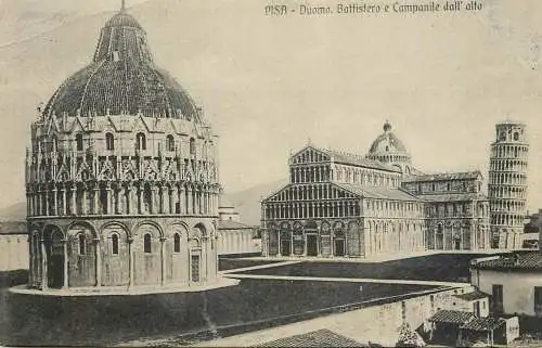 Italy Pisa battistero e campanille
