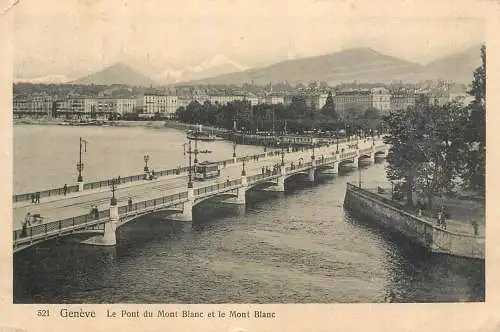 Switzerland Geneva le pont du Mont Blanc