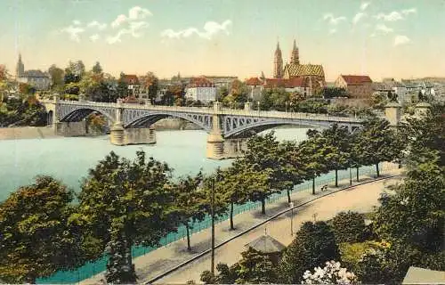 Switzerland Basel Wettsteinbrucke m Munster