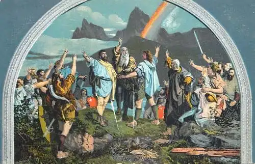 Switzerland Der Rutlischwur nach dem wandgemalde