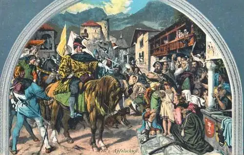 Switzerland Tell's ApfelschussNach dem Wandgemalde