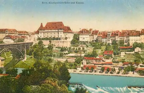 Switzerland Bern Kirchenfeldbrucke und kasino