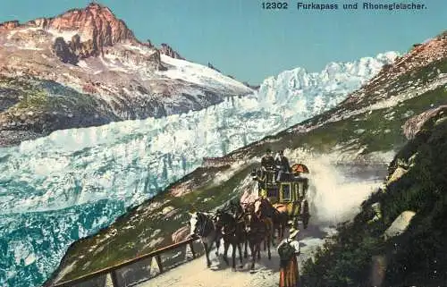 Switzerland Furkapass und Rhonegletsche