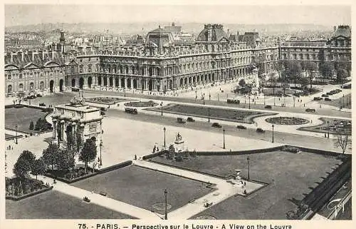 France Paris Perspective sur le Louvre