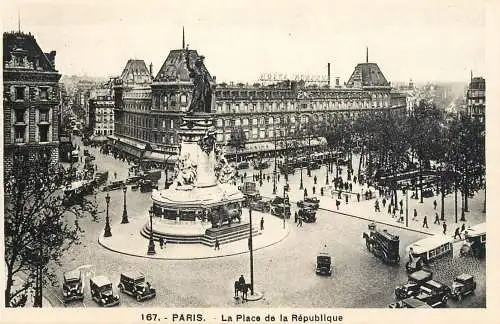 France Paris Place de la Republique vue generale
