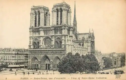 France Paris Notre Dame vue d'ensemble