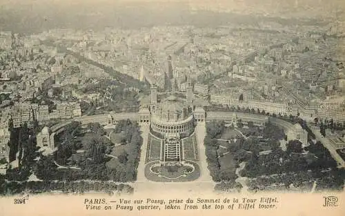 France Paris vue aerienne sur Passy