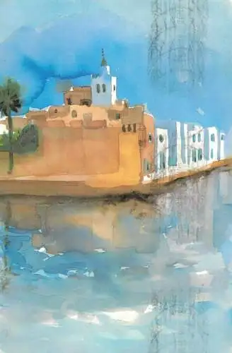 Tunisia Bizerte harbour painting