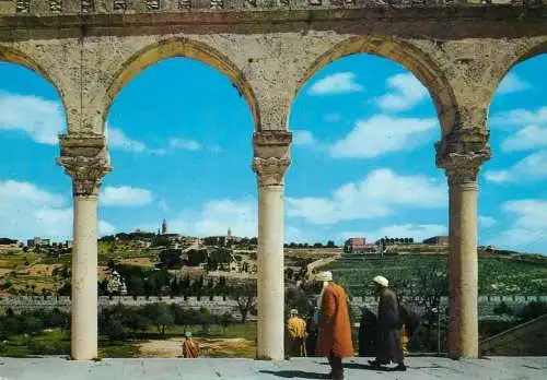 Israel Jerusalem Mt of Olives seen from the temple's esplanade