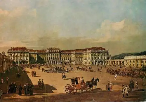 Austria Schonbrunn Palace Courtyard Canaletto painting