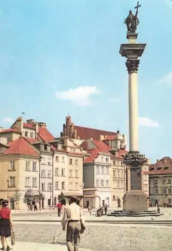 Poland Warsaw Castle Square with the column of Sigismund III Vasa