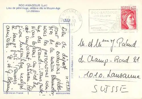 France Rocamadour (Lot) - le chateau