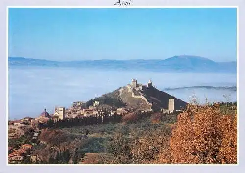 Italy Assisi (near Perugia) panoramic view with Rocca Maggiore