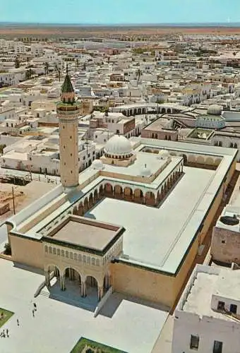Tunisia Monastir Mosque Bourguiba aerial view