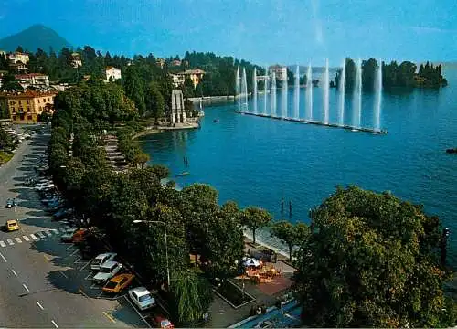 Italy Lago Maggiore Pallanza dancing waters with music