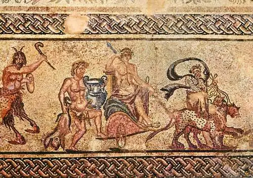 Cyprus Paphos Mosaics Triumph of Dionysos from the House of Dionysos