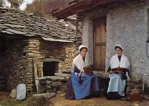 Italy Valdesina Waldensian traditional costumes ethnic types and scenes