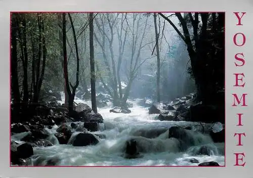 USA Yosemite National Park CA Bridal Veil Creek spring melt