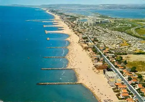 France Littoral Languedocien vue aerienne de Carnon Plage (Herault)