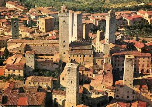 Italy San Gimignano (Siena) veduta aerea