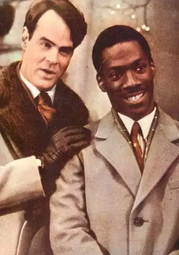 Film postcard actors Dan Akroyd and Eddie Murphy