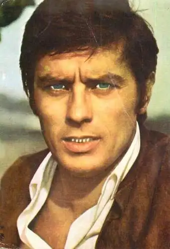 Film postcard actors Alain Delon