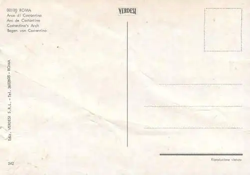 Italy Rome Arco di Constantine