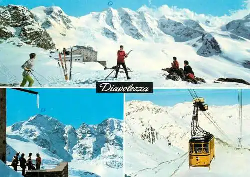 Switzerland Diavolezza ski paradise multi view