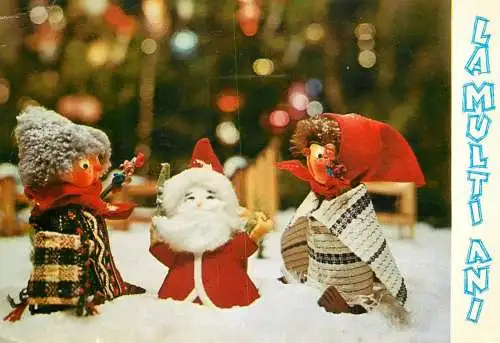 Winter Holidays greetings dolls and toys