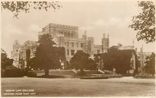 England Bonar Law College Ashbridge House (east end) Tuck's postcard real photo